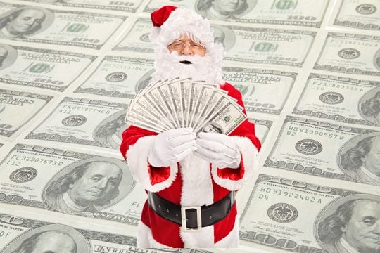 dollars santa